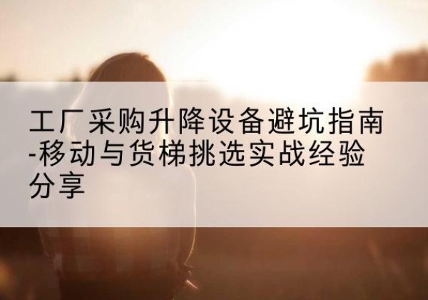 武宣移动式升降机怎么选-工厂采购升降设备避坑指南-移动与货梯挑选实战经验分享