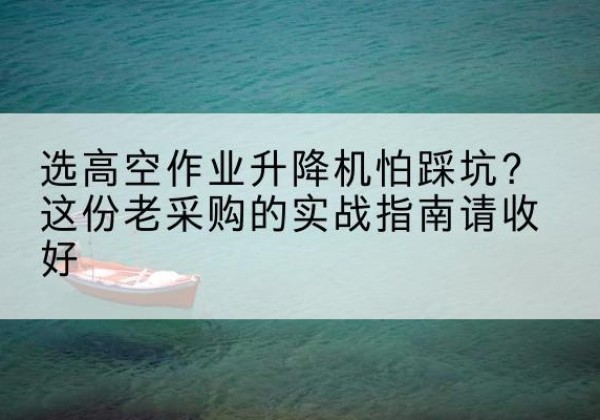 武宣高空作业升降机厂家推荐-选高空作业升降机怕踩坑？这份老采购的实战指南请收好